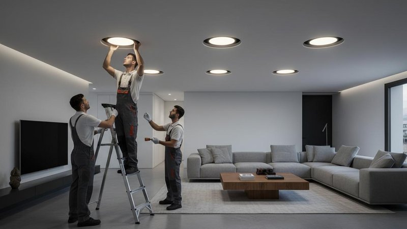 تركيب إنارة LED